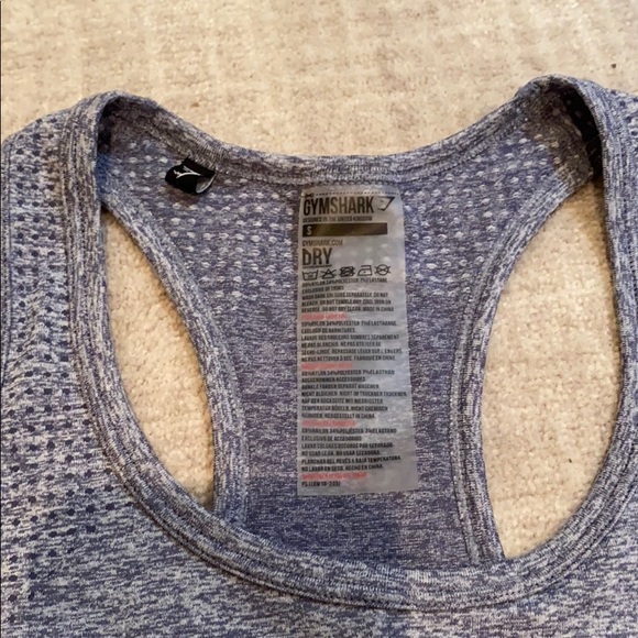 GYMSHARK Steel Blue Vital Seamless Vest / Tank Top - Picture 5 of 6